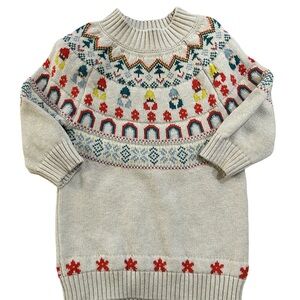 Hanna Andersson 2T Girls Gnome Holiday Sweater Dress
